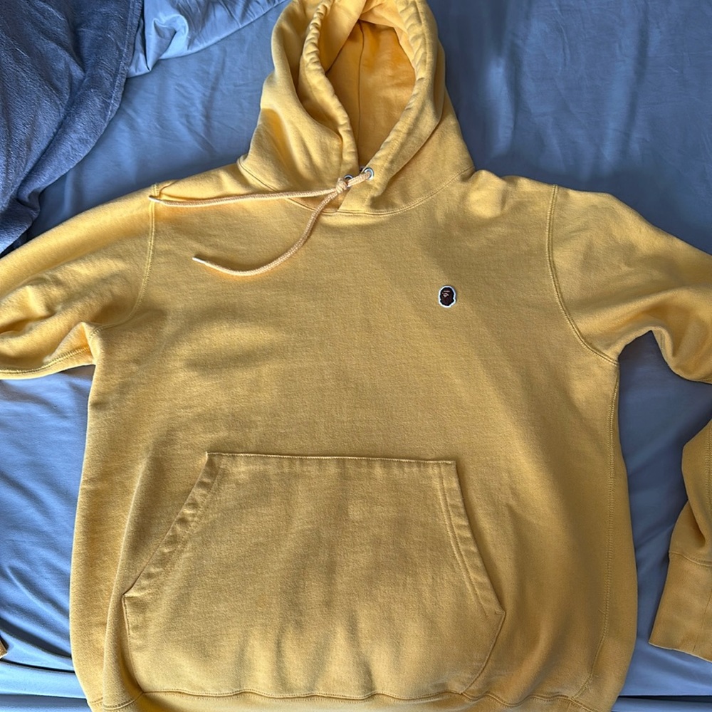 Bape One Point Yellow Hoodie